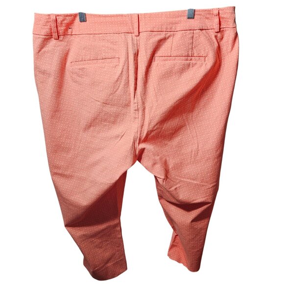 Lane Bryant Womens Coral Cropped Pants Size 20 Cotton/Spandex Blend - Picture 1 of 7